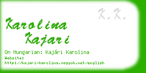 karolina kajari business card